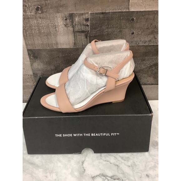 Naturalizer Women's 6M Mauve Bristol Wedge Heel Ankle Strap Sandals Party LB7-16 - Picture 3 of 10